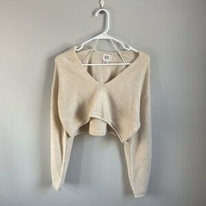 cropped, v-neck sweater from Urban Outfitters